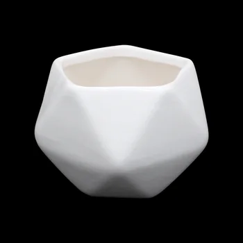 

Ar072 pot mini ceramic five-angle for flowers, 8*7 cm, color. Is white