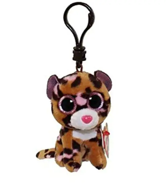 Ty Beanie Big Eyes плюшевая кукла для ключей, игрушка " 10 см - Цвет: Patches the Leopard