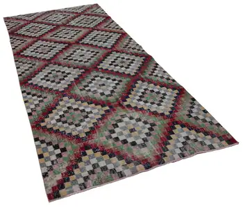 

141x306 Cm Multicolor Handmade Bohemian Rug-5x10 Ft