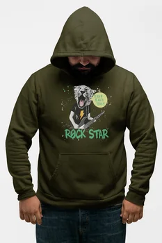 

Angemiel Wear Rockstar Tiger Green Men 'S Hooded Sweatshirt