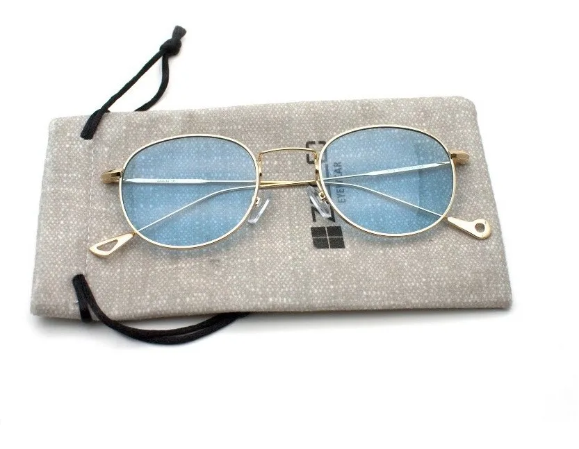 Zolo eyewear 308 круглые металлические синие 47,22 солнцезащитные очки