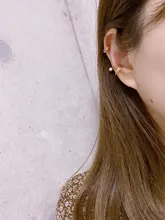 Circonio coreano oído brazalete Set pendientes para niñas 3-14k oro lindo cartílago Clip en pendientes No perforado mujeres Punk joyería