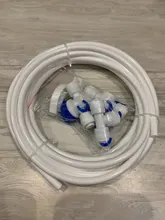 Válvula de bola de plástico para acuario válvula de bola recta de agua RO de 1/4 pulgadas, 3/8 pulgadas, conexión rápida de 1/4 pulgadas, macho, 3/8 pulgadas, hembra