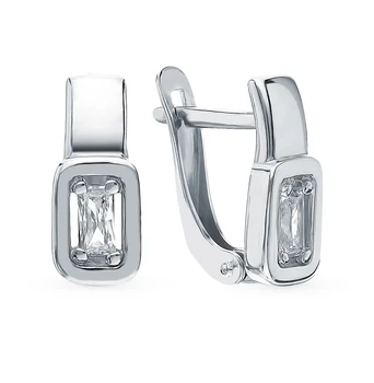 

Silver earrings with cubic zirconia sunlight sample 925