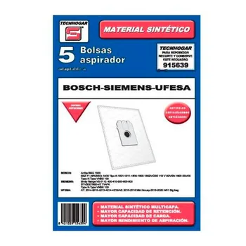 

Replacement Bag for Vacuum Cleaner Tecnhogar 915639 (5 uds)