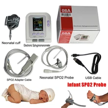 

CONTEC08A Color LCD Display Digital Blood Pressure Monitor NIBP Software Sphygmomanometer With Adult Cuff And SpO2 Probe