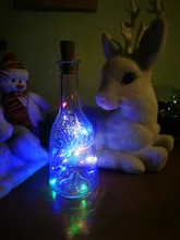 Bottle-Stopper Garland Led-String-Lights Glass-Craft Holiday-Decoration Copper-Wire Fairy