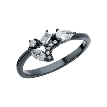 

Silver ring with cubic zirconia sunlight sample 925