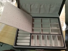 Joyero de terciopelo de doble capa, caja de almacenamiento de joyería europea de cuero de alta capacidad, soporte de joyería de gran espacio, caja de regalo