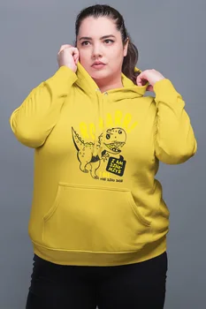 

Angemiel Wear Trex Dinosaur Yellow Women 'S Hooded Sweatshirt