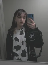 Bandolera de lona con estampado de dibujos animados para mujer, bolso de hombro tipo sobre