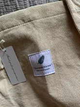 Bandolera de lona de pana para mujer, bolso de mano de tela ecológica, bolso de compras plegable reutilizable, bolsa de forro de algodón