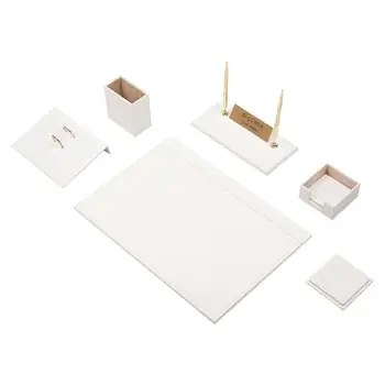 

Leather Desk Set 8 Pieces Desk Organizer, Office Accessories, Desk Accessories, Office Supplies, office Organizer 100 Handmade