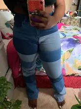 Iamhotty-Vaqueros rectos de retales para mujer, ropa de calle desgastada Vintage de cintura alta para novios, Mom y2k, 2020