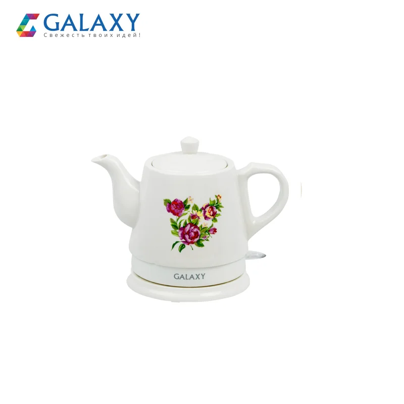 Чайник электрический Galaxy GL 0502 1400 Вт, объем 1л, керамический корпус, скрытый нагревательный элемент, Автоотключение при закипании