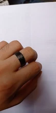 Anillo de acero inoxidable negro para hombre y mujer, joyería con abalorio, 2017