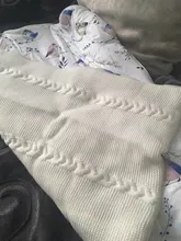 Saco de dormir para bebé, saco de dormir para cochecito de bebé, sólido, grueso, cálido, envolvente para recién nacido, manta de punto de 75x35cm