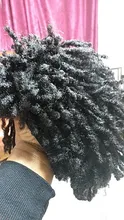 Magic-peluca rizada Afro para mujeres negras, pelo corto sintético con flequillo, de ganchillo, color rubio y negro, 10 pulgadas