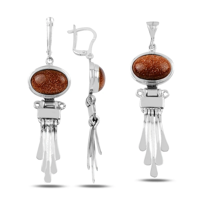 

Silver 925 Sterling Star Cubic Zirconia Hand Job Set