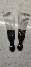 Combs Pick Hair Afro Metal American Black for Styling-Tool Salon-Use
