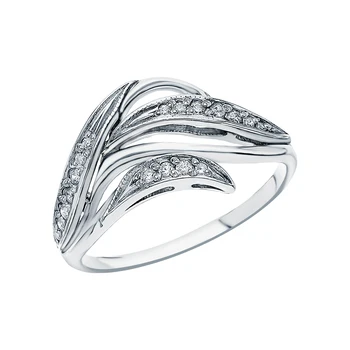 

Silver ring with cubic zirconia sunlight sample 925