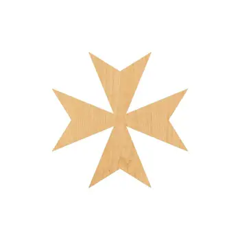 

Maltese Cross Laser Cut Out Wood Shape Craft Supply - Unfinished