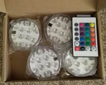 Submersible-Light Vase-Bowl Battery-Operated Underwater-Night-Lamp Led 10leds Garden