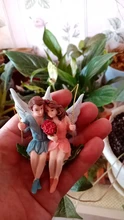 Couple Figurines Scene-Decoration Craft Swing Flower-Fairy Landscape-Pendant-Resin Romantic