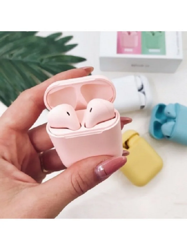 Headphones wireless Bluetooth headphones inpods 12 pink | Электроника
