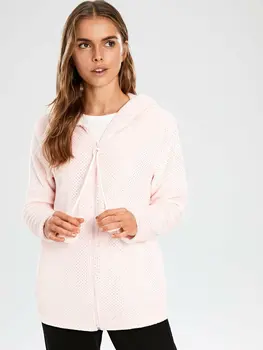 

Luminous Pompon Detaylu Hooded Plush Sleepwear Top