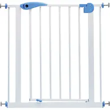Барьер-калитка для дверного проема Baby Safe XY-008, 75-85 см, белый/синий металл