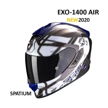 

HELMET SCORPION EXO 1400 AIR SPATIUM WHITE WITH BLUE