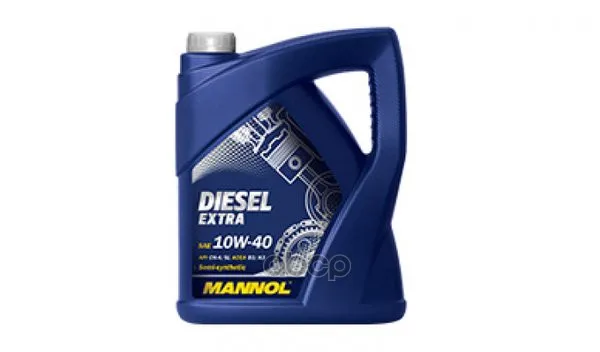 MANNOL Масло Моторное 10w40 Mannol 5л Полусинтетика Diesel Extra Ch-4/Sl, B3/A3 Mannol 1106