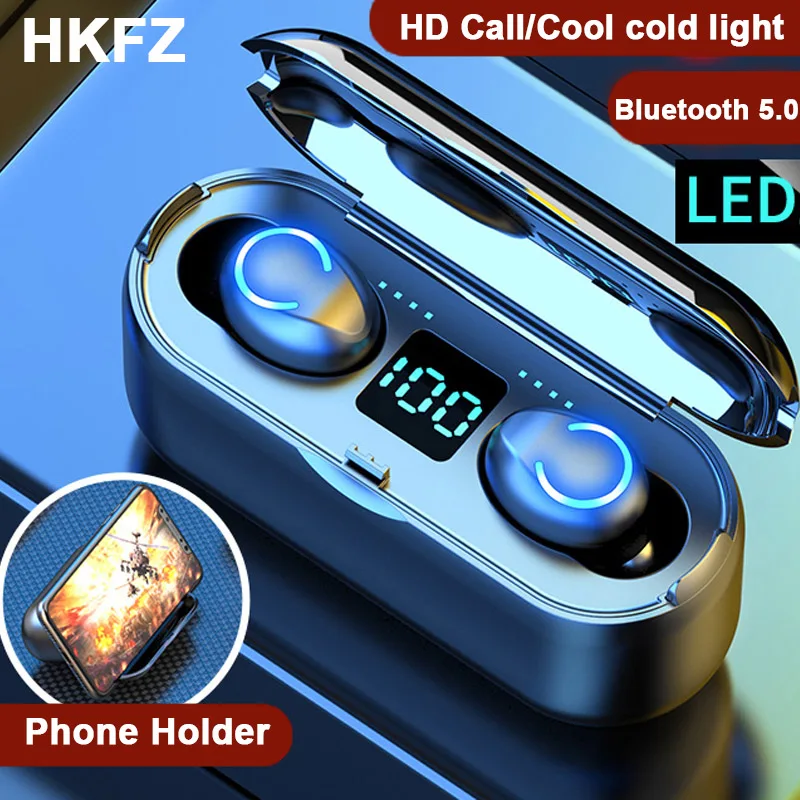 HKFZ Bluetooth Earphone TWS Headphones 2500mah Power Bank Wireless Earbuds Gaming Headset with Mic for xiaomi iphone phone
