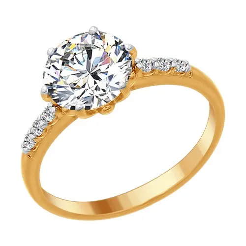 SOKOLOV Ring gilded with silver Swarovski Zirconia