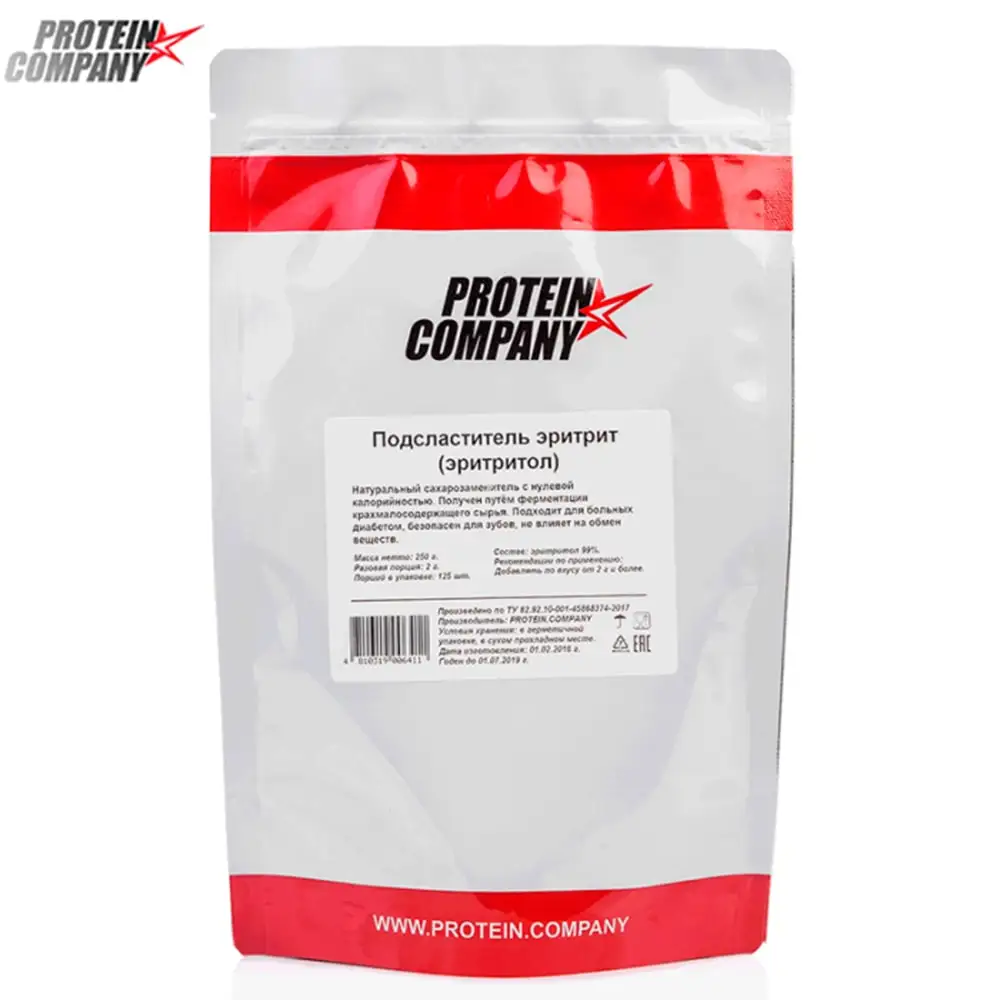 Erythritol / PROTEIN.COMPANY Эритрит Порошок 50 порций 250 грамм вкус натуральный | Спорт и