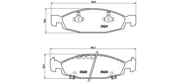 Колодки Тормозные Дисковые Передн Jeep: Cherokee(Xj) 84-, Grand Cherokee Ii(Wj, Wg) 98- Brembo арт. P37005