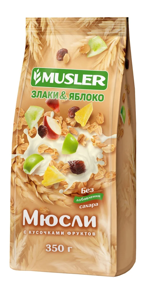 Dry breakfast-muesli cereals and Apple, Musler 350g. afbeelding