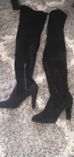 POLALI-Botas femeninas por encima de la rodilla, zapatos para mujer de color negro, altos hasta el muslo, estilo llamativo de temporada otoño e invierno, en tallas 34 a 43