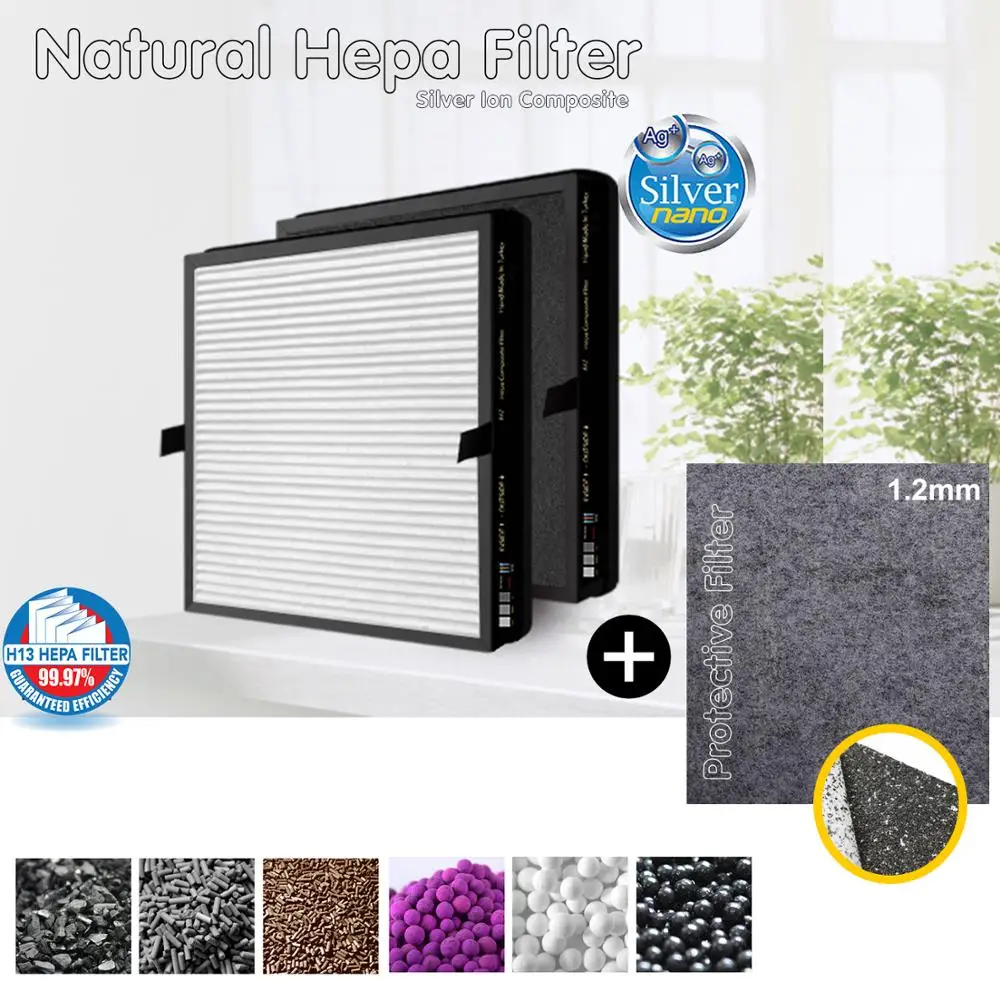 Geschikt Voor Manrui De Verse Lucht Systeem Filter Element NET.350 E350T-G Filter Externe + Binnenmilieu 2 Stuks