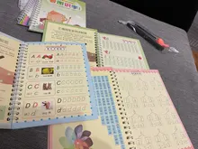 Nuevo 6 libros/set reutilizable niños cuaderno para caligrafía mano práctica de la escritura de libro para niños artística de bebé libro libros juguete