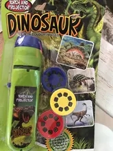 Lámpara de proyector de antorcha educativa para niños, juguete de proyección, proyector Solar de dinosaurio