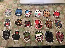 Pegatinas de PVC estilo Spitfire para teléfono móvil, funda de equipaje para portátil, Skateboard, piñón fijo, pegatinas de coche, 18 Uds.