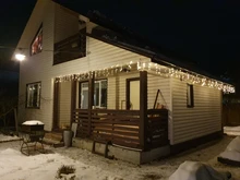 Curtain-Lights Led Icicle Christmas-Street-Garland Home-Decortion Garden Outdoor Party