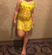 Traje de baño de una pieza para niñas, bañador con falda y estampado de flores, traje de baño para playa, ropa de primavera