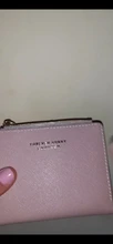 Cartera corta de piel sintética con borla y cremallera para mujer, monedero pequeño, monedero, tarjetero rosa