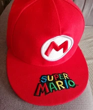 Gorra de baseball con bordado de Mario para niñas, informal, cosplay, hip hop, para viajar al aire libre