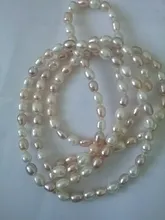 YKNRBPH-collar de arroz perla larga Natural para mujer, suéter de otoño e invierno, cadenas de alta calidad