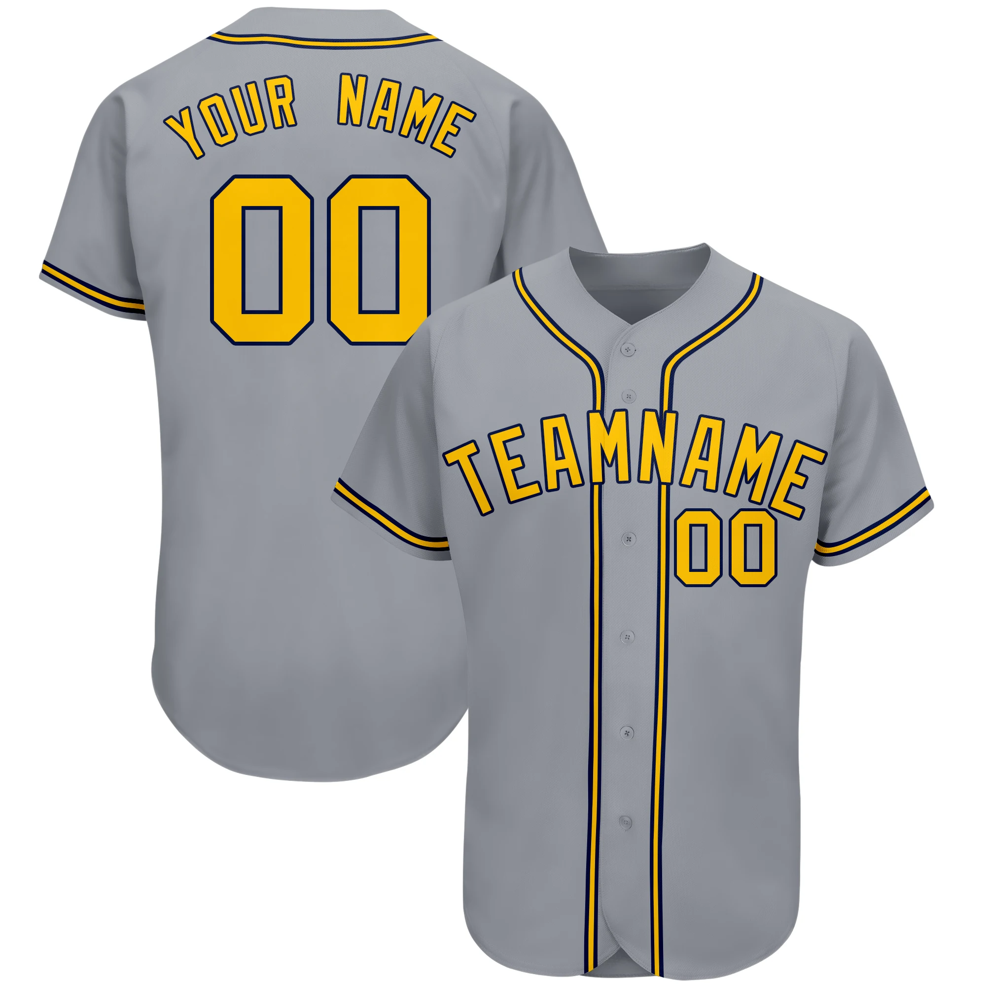 Baseball Jersey Full Sublimated Team Name/Numbers Breathable Soft V-neck Button Down Uniforms for Men/Kids Outdoors Party