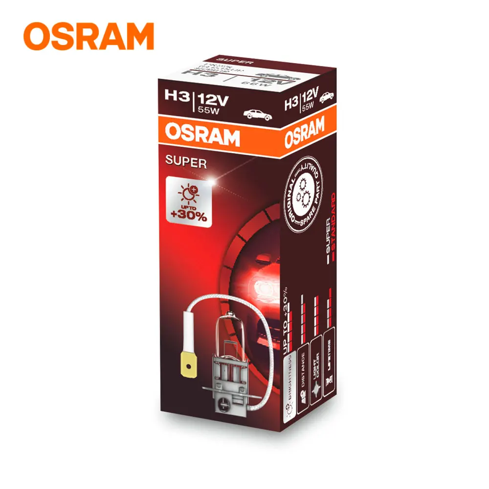 Лампы osram 30. Osram h1 55w. osram super +30. лампа h1 12v 55w p14,5s +30% super light. лампа галогенная 12в h3 55 ватт pk22s super + 30% osram характеристики.